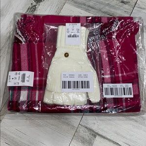 NWT J. Crew scarf and mitten set.